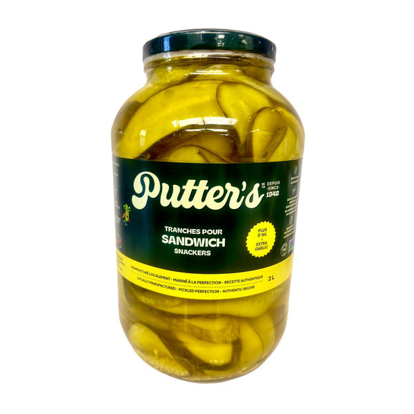 Putters Sandwich Snackers Extra Garlic Pickles - 1 x 2 L