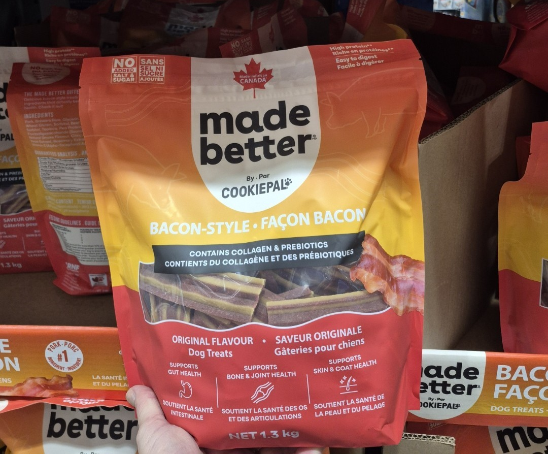 Made Better Bacon-Style Dog Treats - 1 x 1.3 Kg