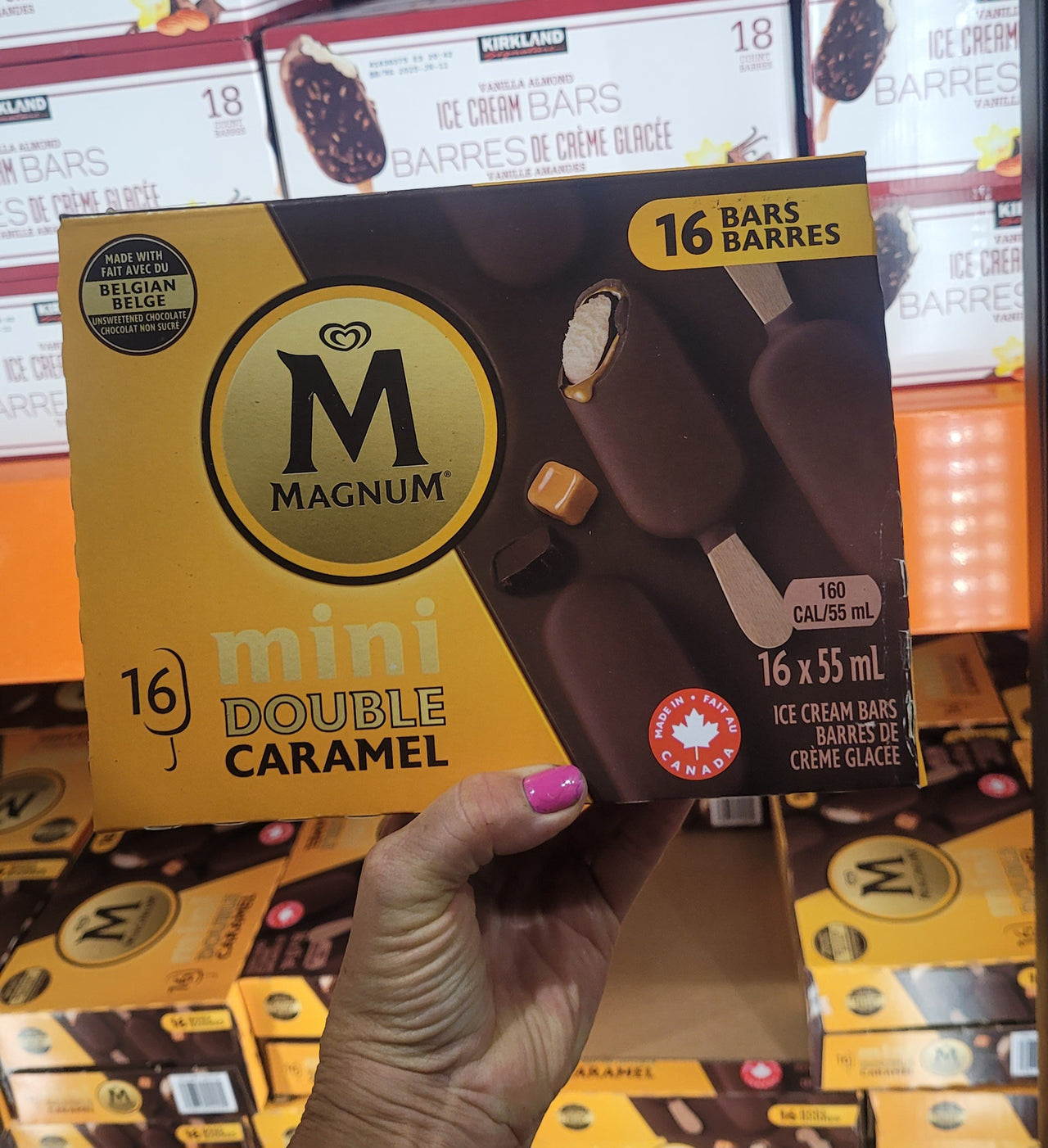 Magnum Mini Double Caramel Ice Cream Bars (ship at your own risk)* - 1 x 880 Grams