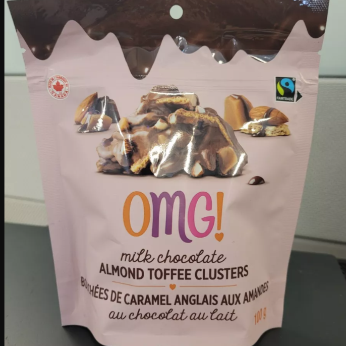 OMG! Milk Chocolate Almond Toffee Clusters - 1 x 680 Grams