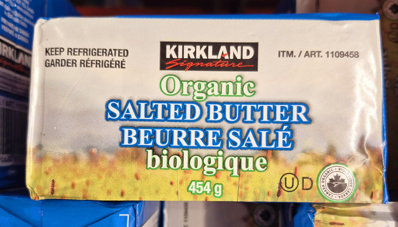 Kirkland Signature Organic Salted Butter - 1 x 454 Grams
