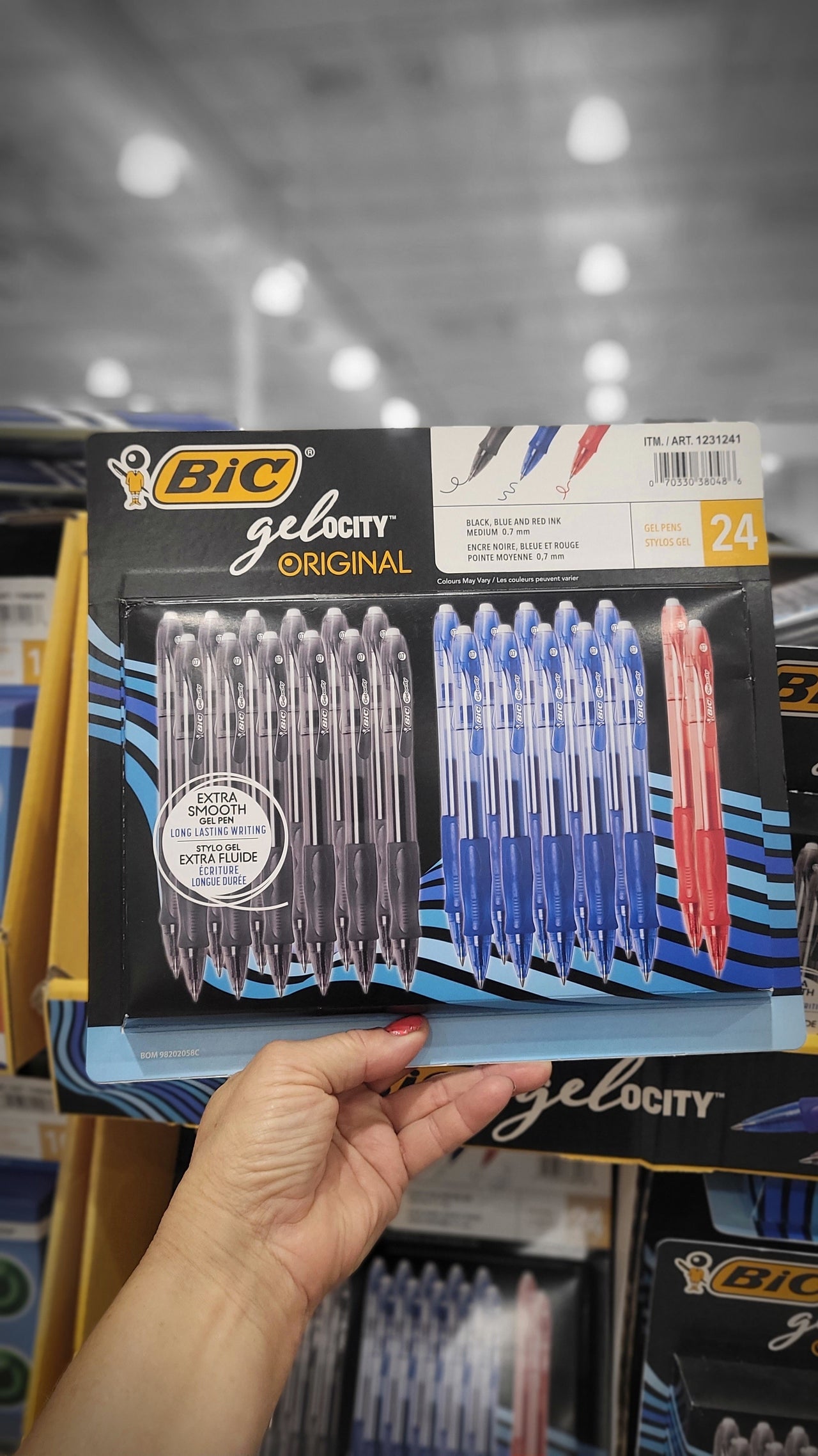 Bic Gelocity Gel Pen Pack of 24 - 1 x 650 Grams