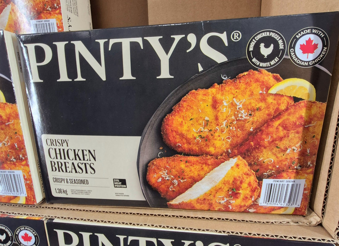 Pinty's Frozen Crispy Chicken Breast - 1 x 1.36 Kilos