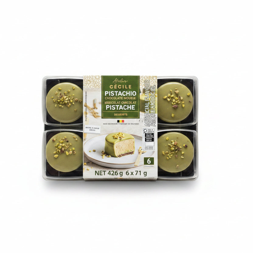 Atelier Cecile Pistachio Choco Mousse - 6 x 71 Grams