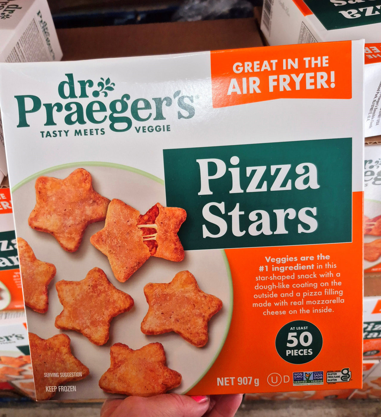 Dr.Praeger's Veggie Pizza Stars - 1 x 907 Grams