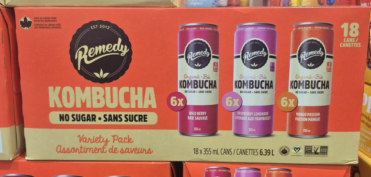 Remedy Kombucha Drinks - 18 x 355 ML