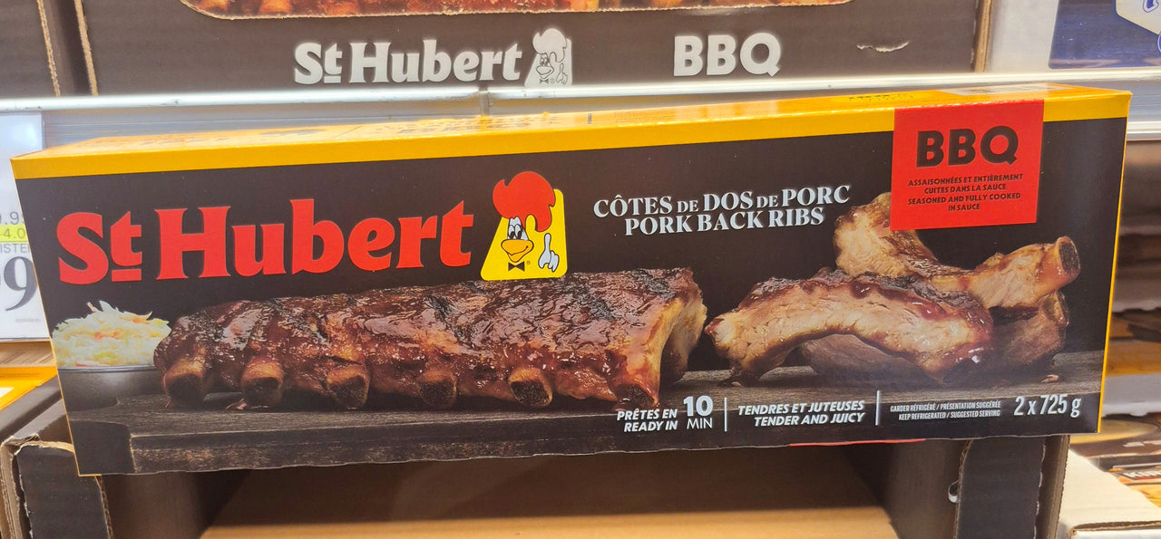 St-Hubert Pork BBQ Back Ribs - 2 x 725 Grams