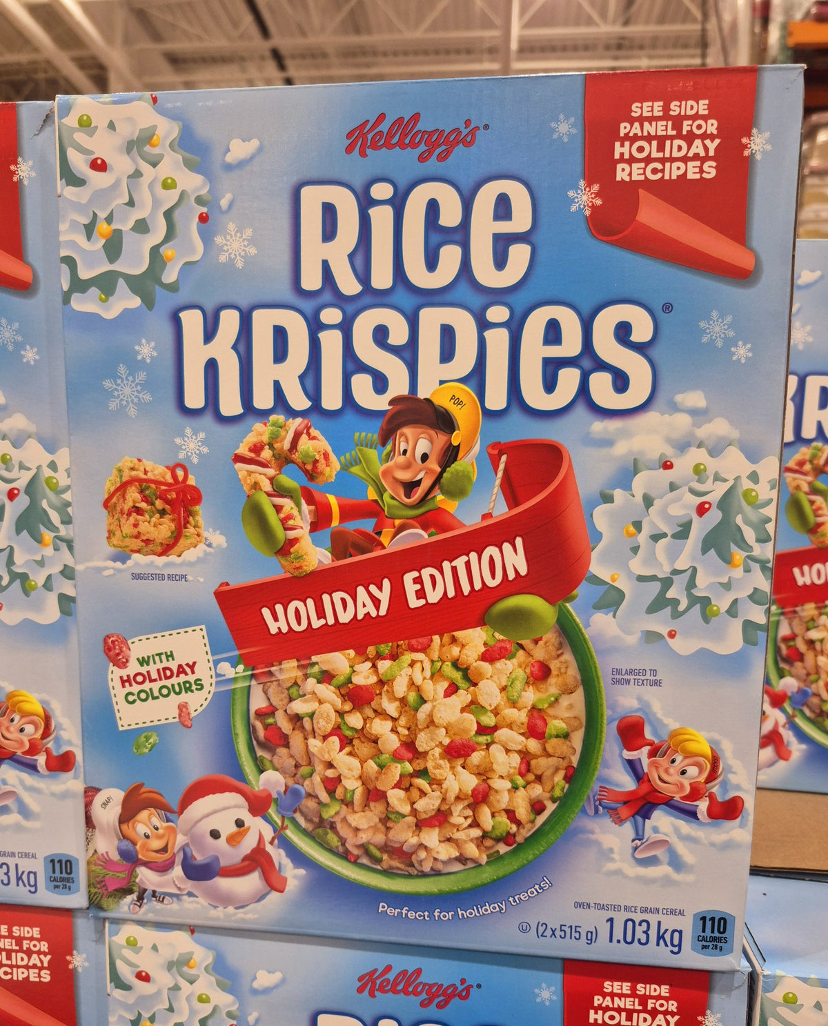 Kellogg's Holiday Rice Krispies Cereal - 1 x 1.03 Kilos