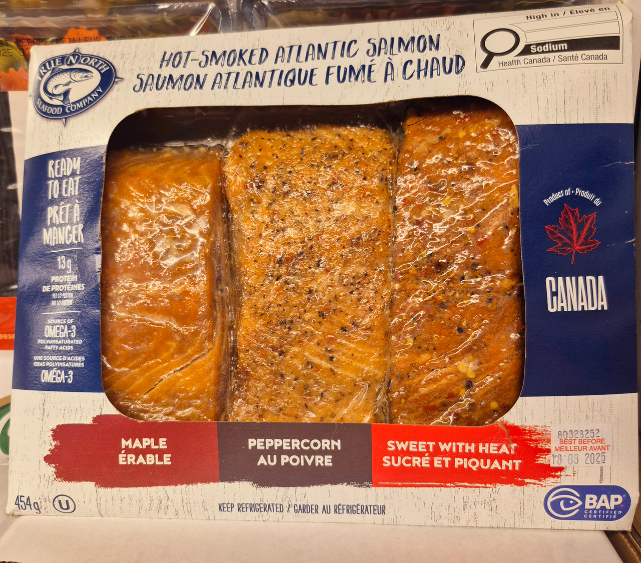 True North Hot Smoked salmon - 1 x 454 Grams
