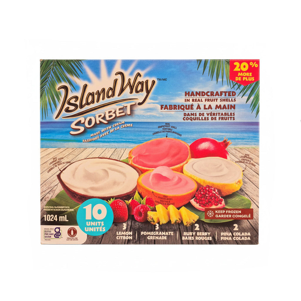 Island Way Assorted Fruit Sorbet - 1 x 1.02 ML