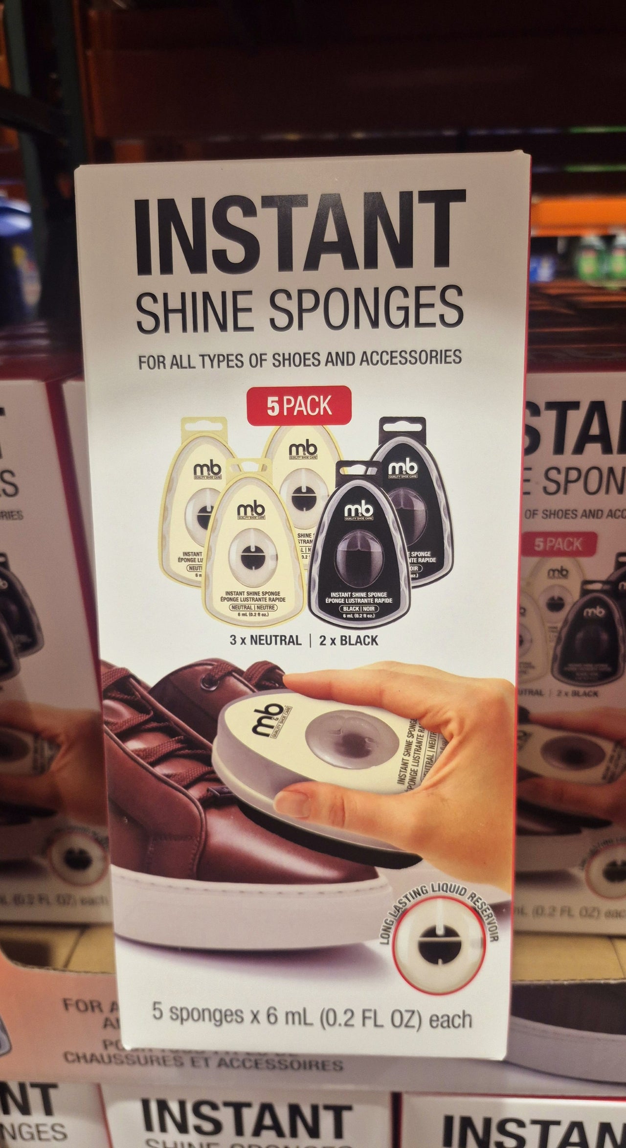 M&B Instant Shine Sponges - 1 x 11 ML