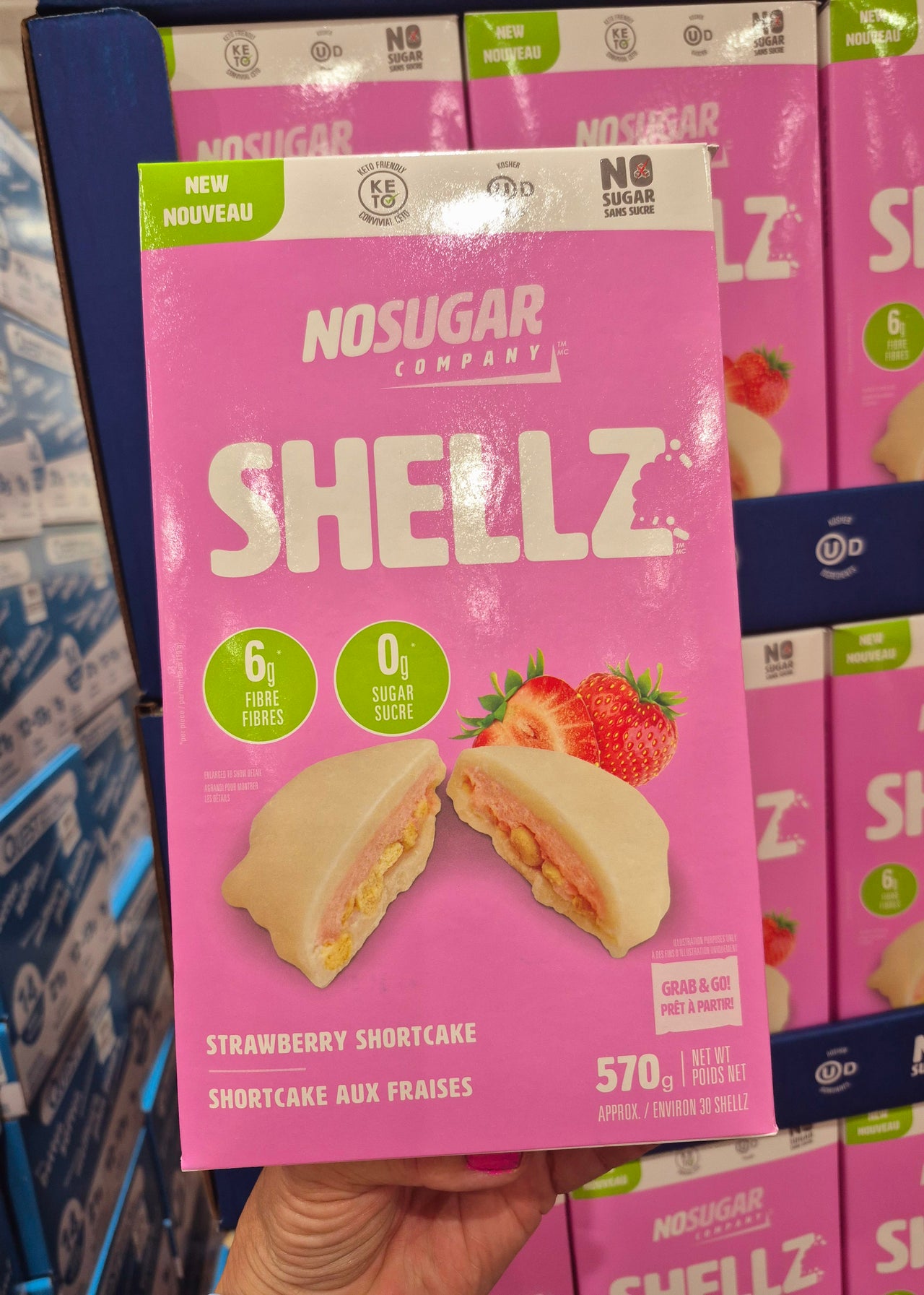 No Sugar Strawberry Shortcake Shellz - 1 x 570 Grams