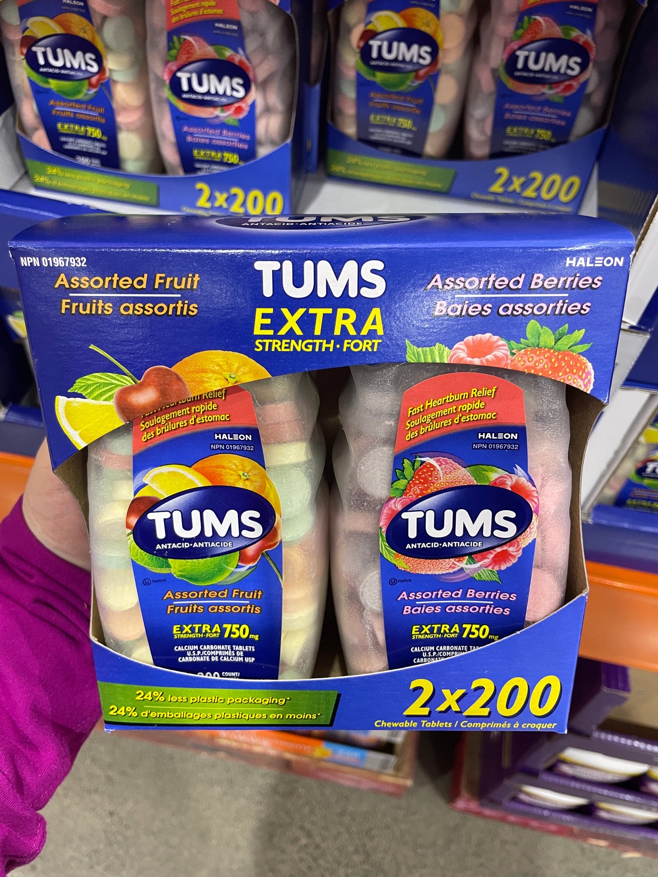 Tums Extra Strength Antacid - 2 x 550 Grams