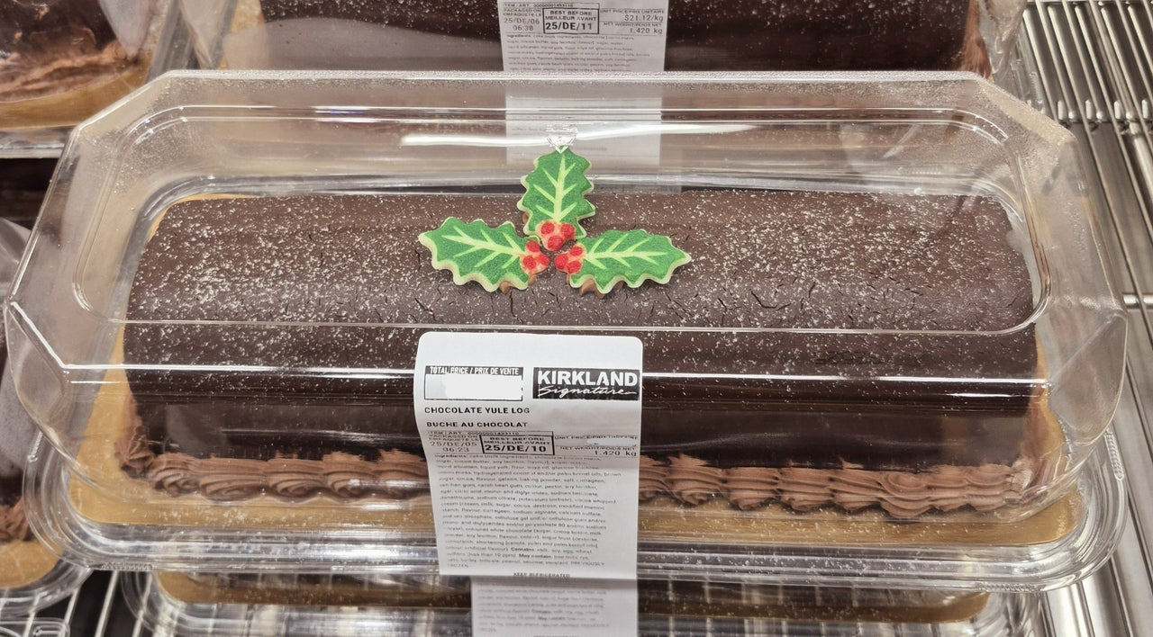 Chocolate Yule Log with Vanilla Cream - 1 x 1.42 KG