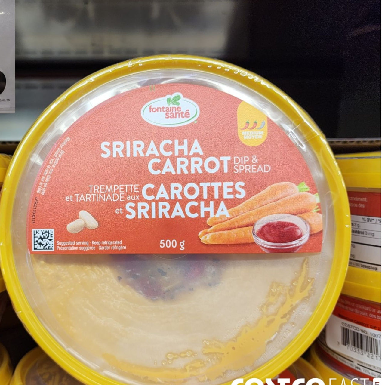 Image of Fontaine Sante Sriracha Carrot Dip 2x500g - 2 x 500 Grams