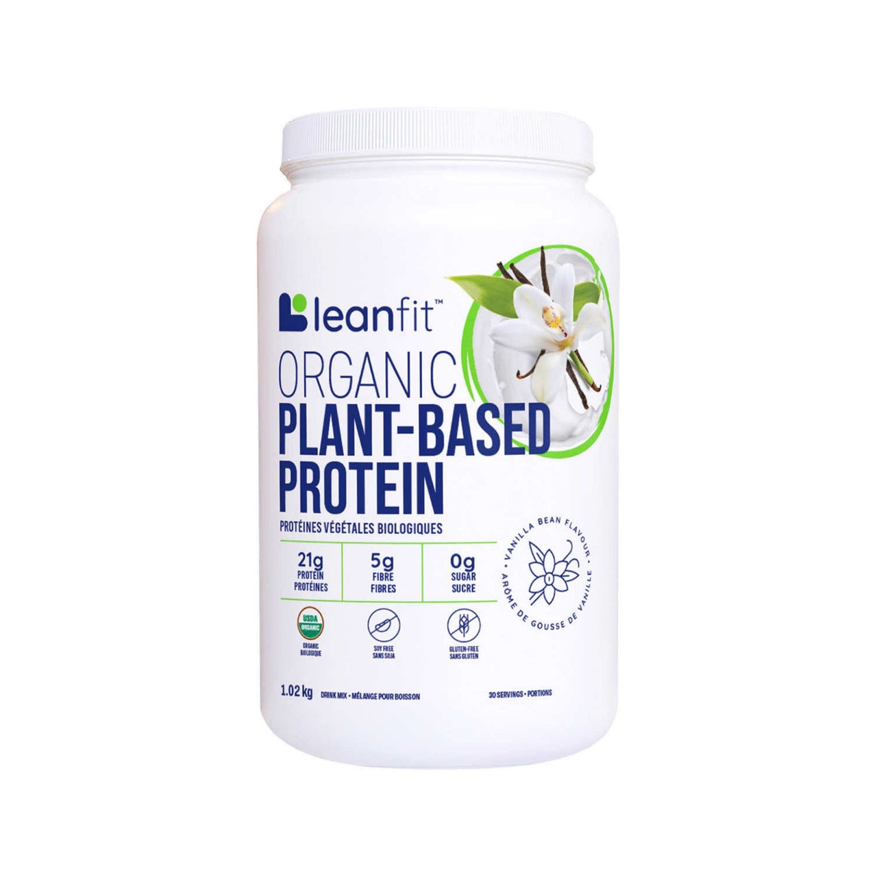 Image of Leanfit Organic Plant-Based Protein, Vanilla Bean 1.02kg