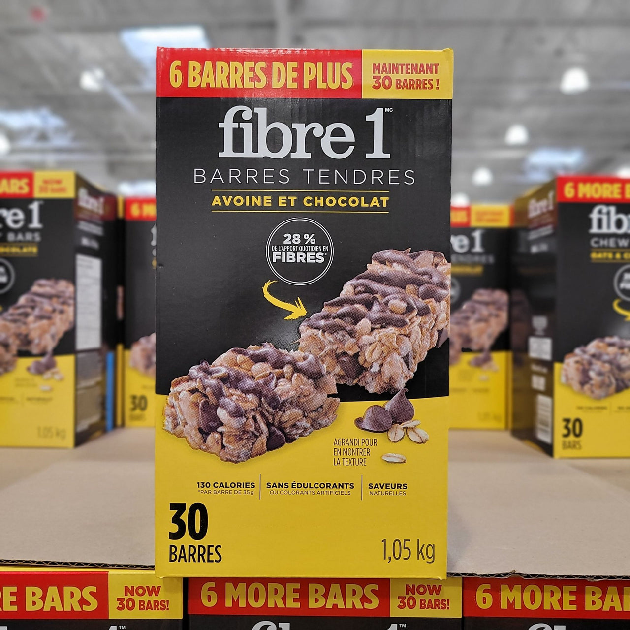 Image of Fibre 1 Chewy Bars Oats & Chocolate - 30 x 35 Grams
