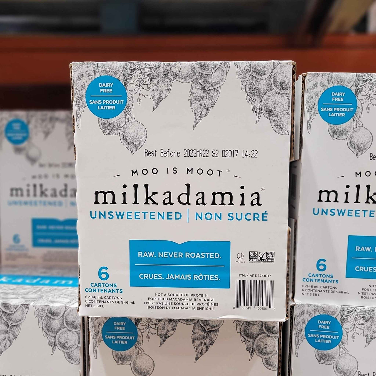 Image of Milkadamia Macadamia Beverage - 6 x 946 Grams