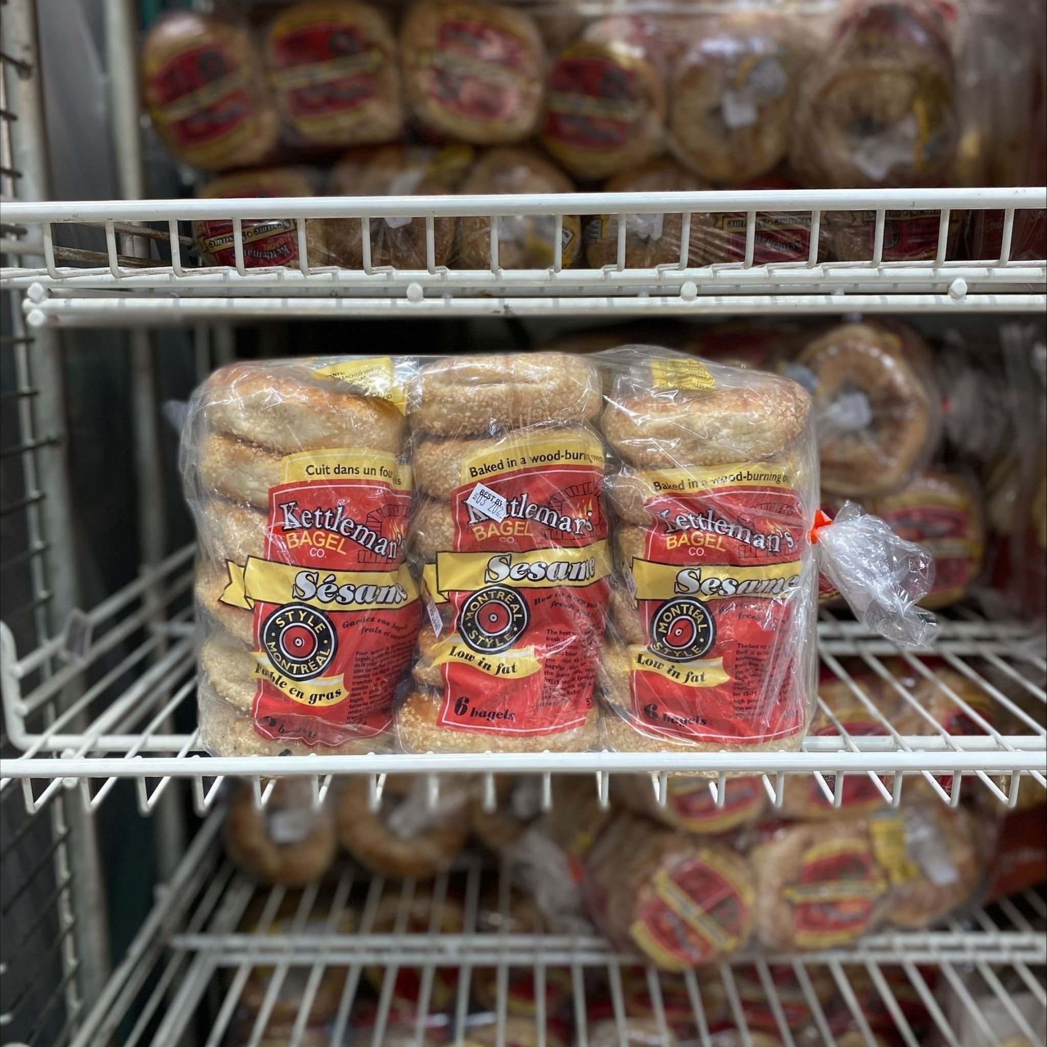 Kettleman's Montreal Style Sesame Bagel 3 x 500 Grams Shipped to