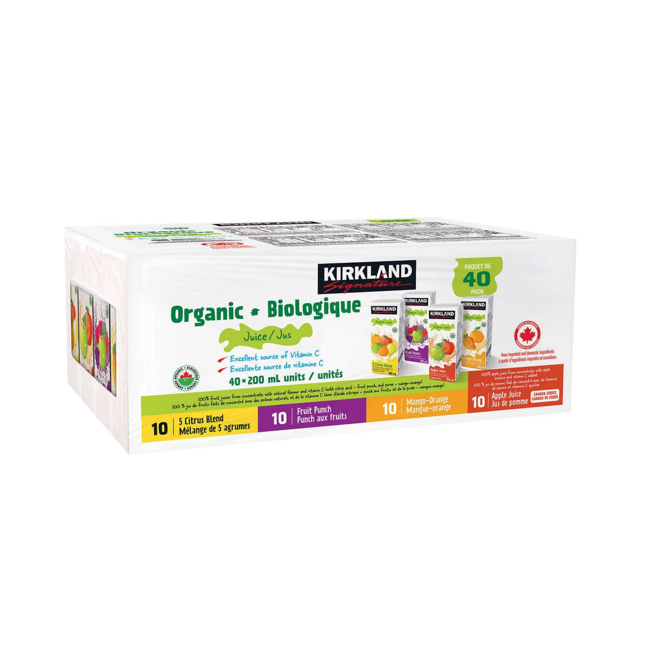 Image of Kirkland Signature Organic Juice Assorted Flavours