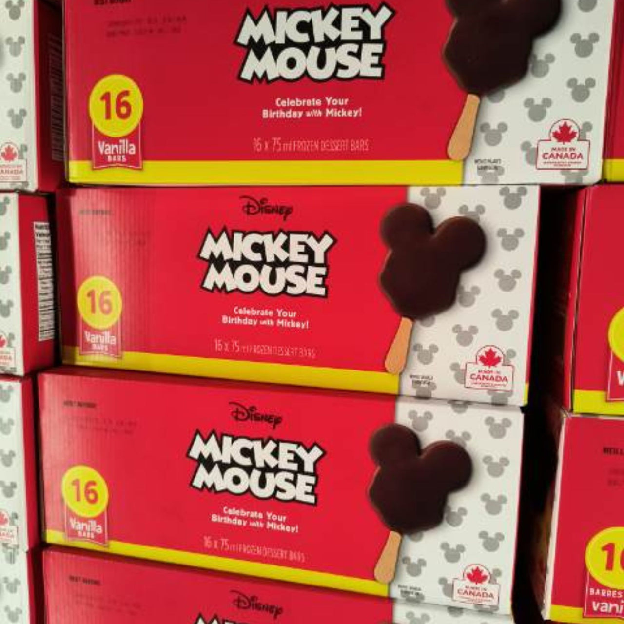 Image of Disney Mickey Mouse Ice Cream Bar 16x75ml (ship at your own risk)