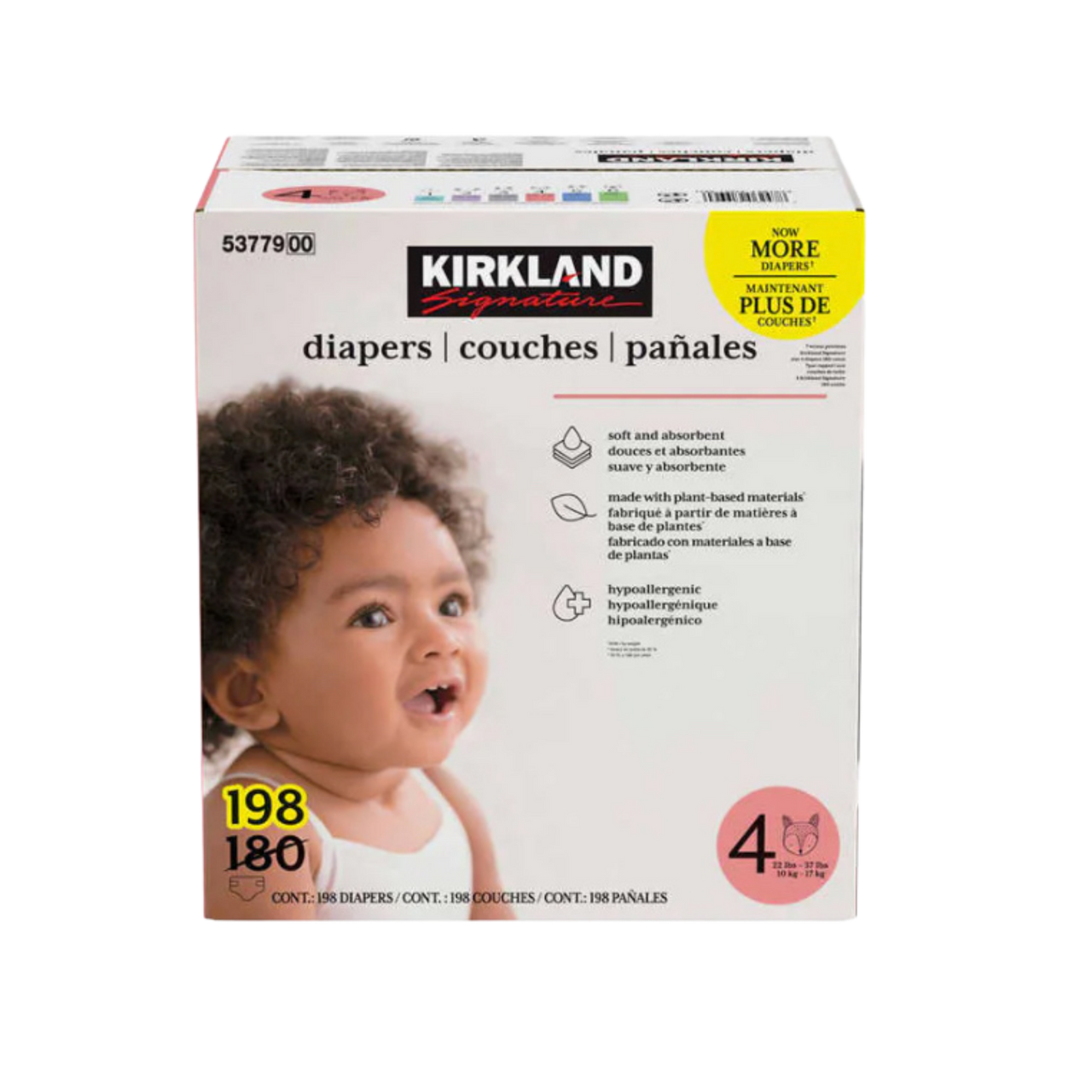 Image of Kirkland Signature Diapers Size 4, 198 count