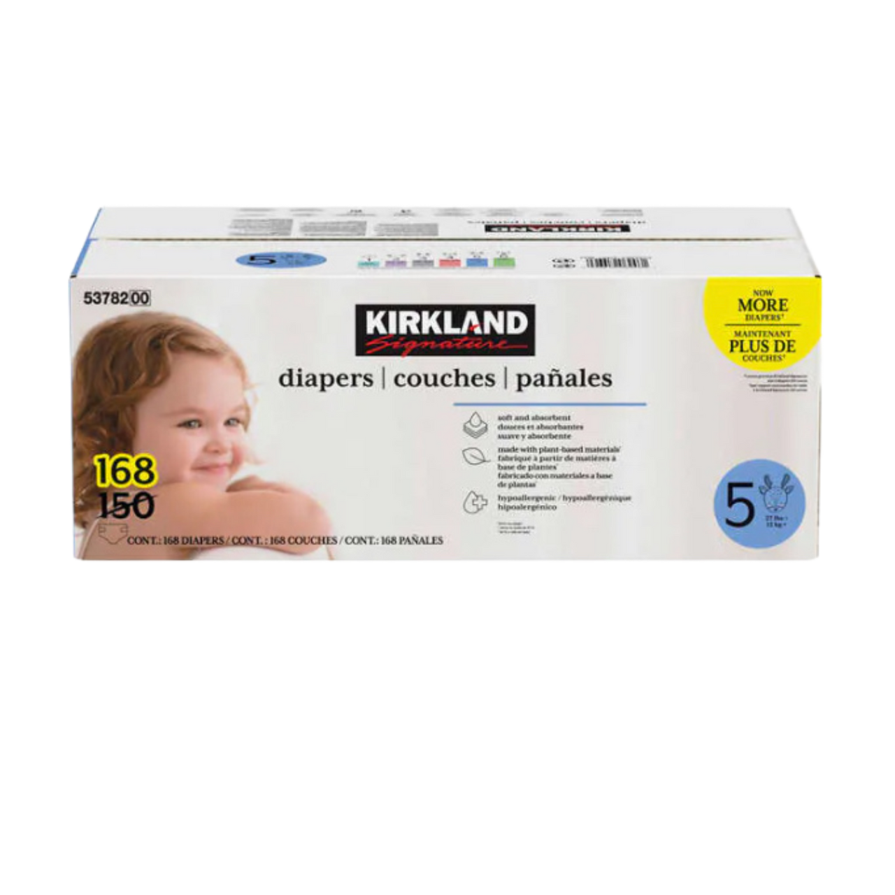 Image of Kirkland Signature Diapers Size 5, 168 count