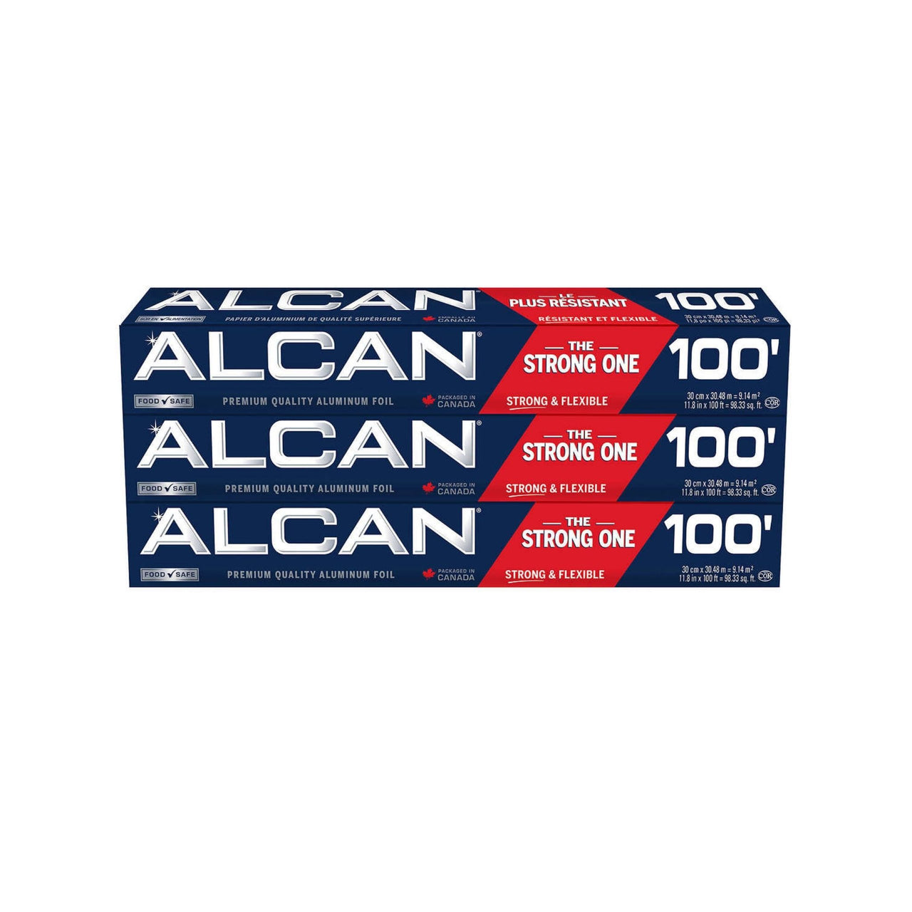 Image of Alcan Aluminum Foil Wrap, 3-pack, (11.8"x100ft each)