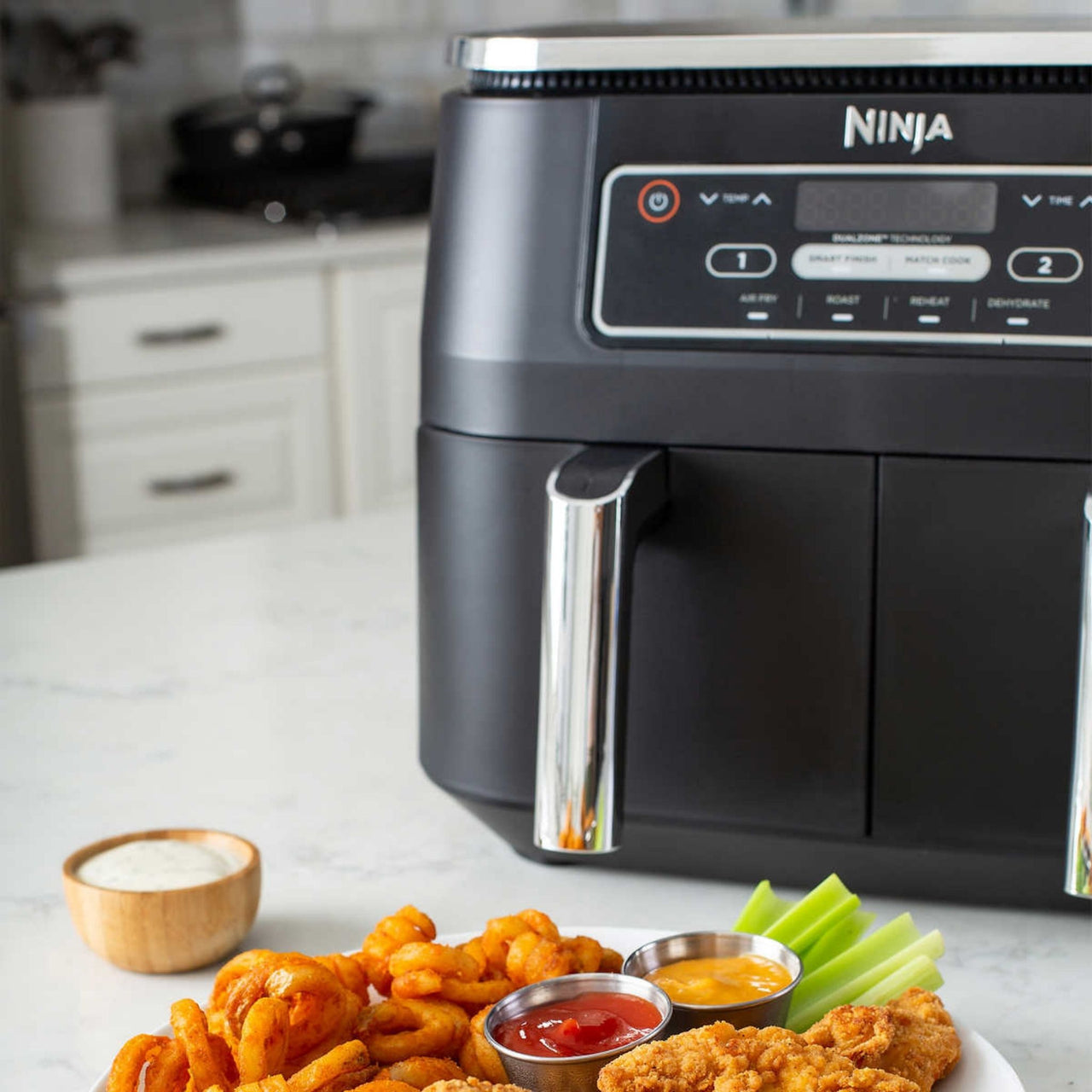 Image of Ninja Foodi 4-in-1 8-qt. 2-basket Air Fryer with DualZone Technology