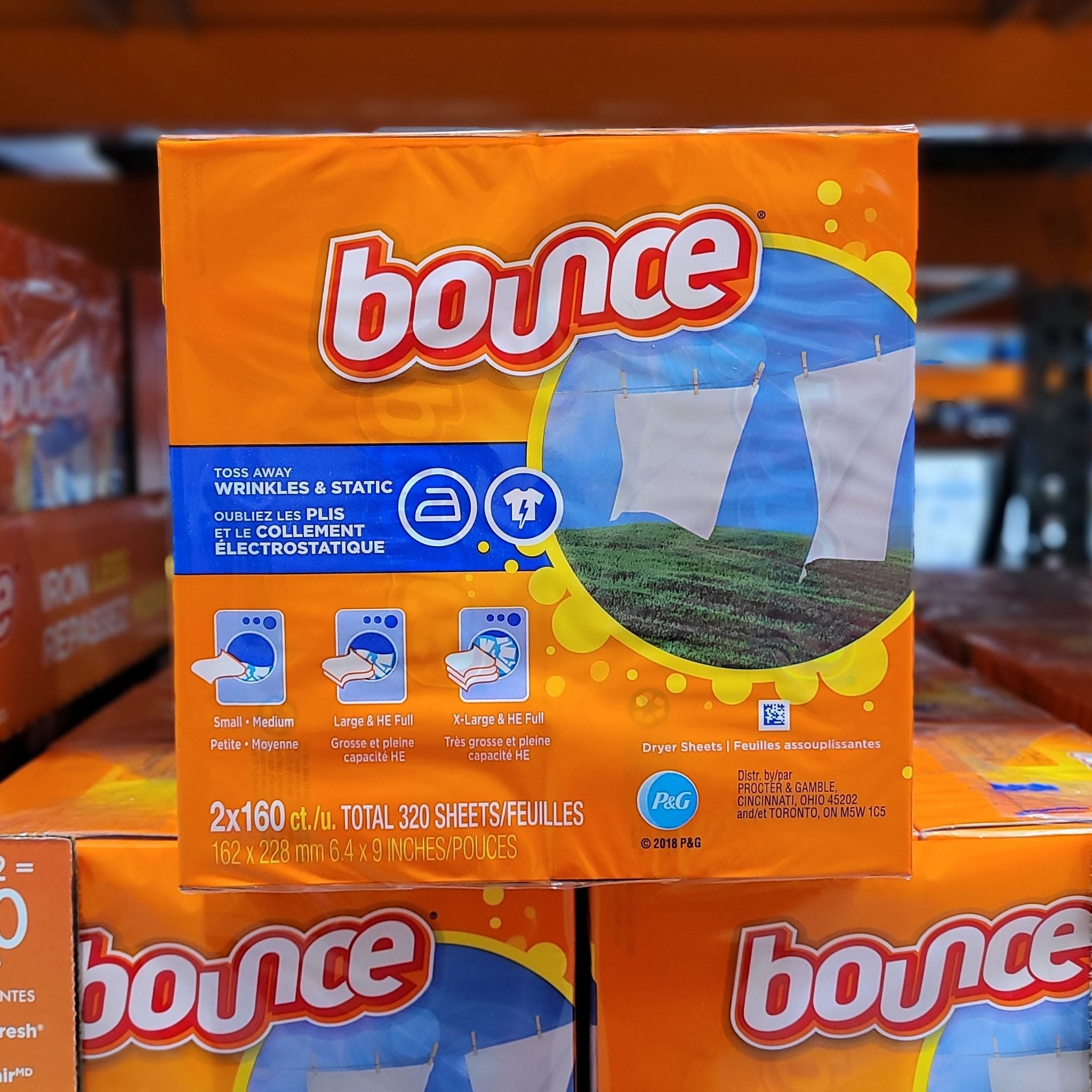 Bounce Dryer Sheets 1 x 856 Grams Shipped to Nunavut The Northern