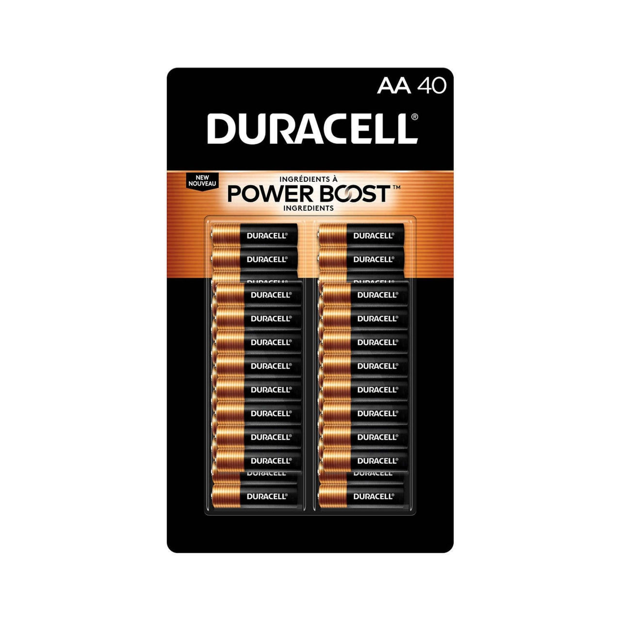 Image of Duracell CopperTop AA Batteries with PowerBoost Ingredients, 40 count - 1 x 1.07 Kilos
