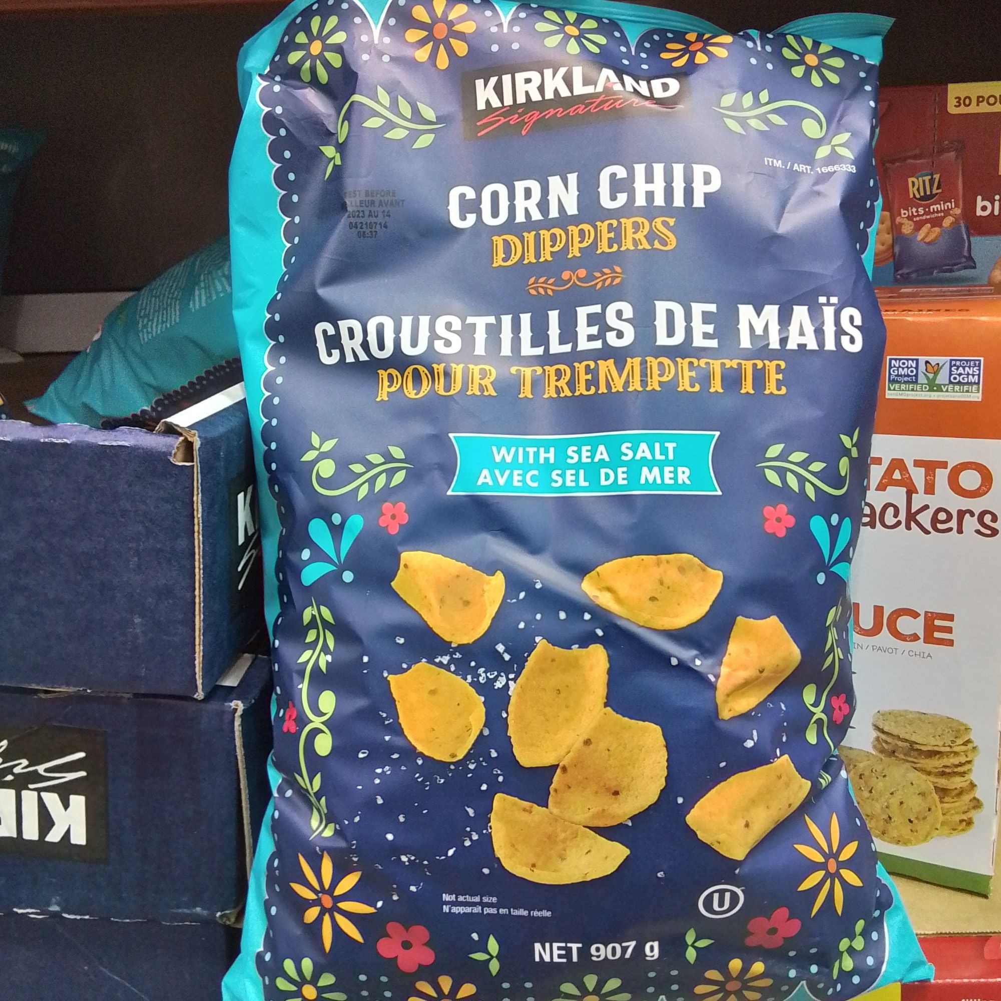 Kirkland Signature Corn Chip Dippers 1 x 907 Grams Shipped to Nunavut