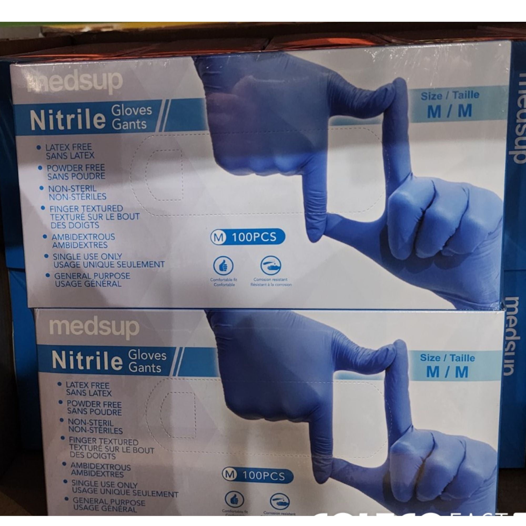 Medsup Nitrile Glove 2pack 100ct medium 1 x 1200 Grams Shipped to