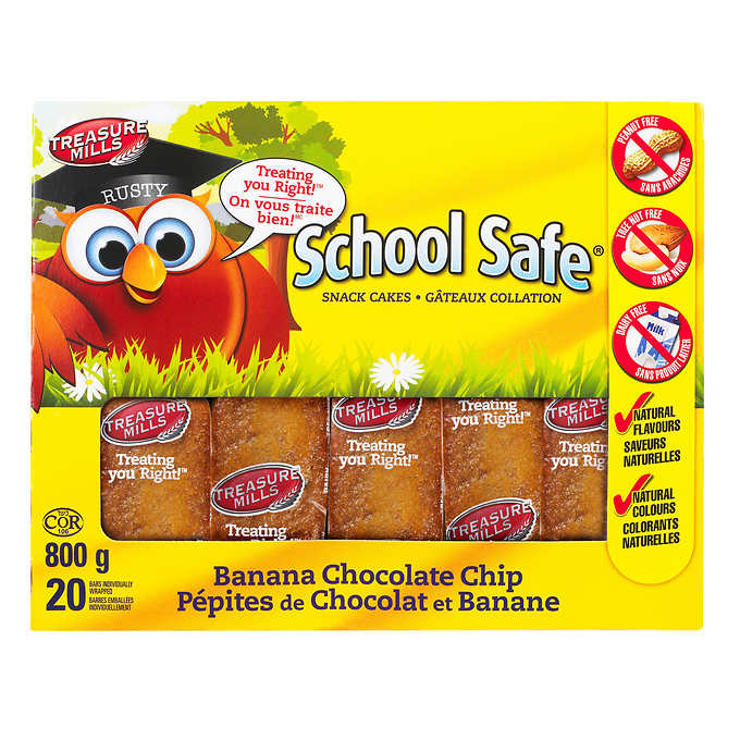 Treasure Mills Banana Chocolate Chip Snack Cakes 20-Pack - 1 x 800 Gra ...