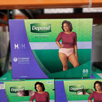 Thumbnail for Image of Depend Underwear For Women, Medium, 88-pack