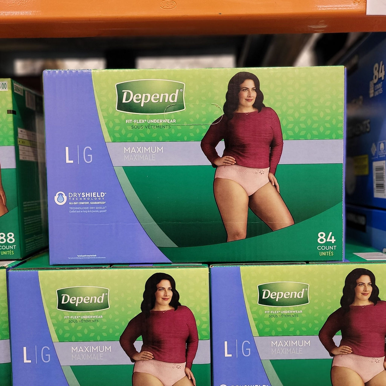 Image of Depend Underwear For Women, Large, 84-pack
