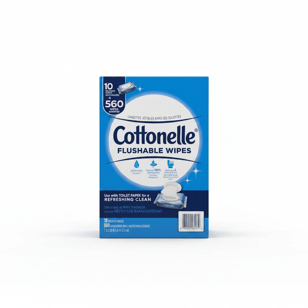 Image of Cottonelle Freshcare Flushable Wipes 560-Pack - 1 x 3.5 Kilos
