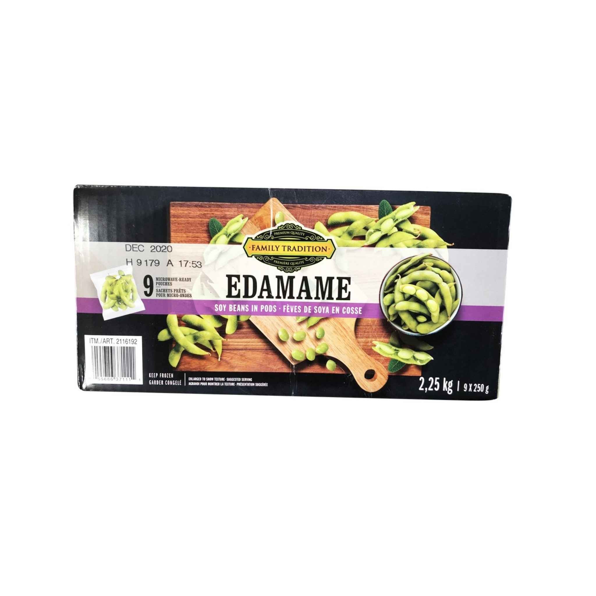 Family Tradition Edamame Soy Beans In Pods 1 x 2.25 Kilos Shipped to