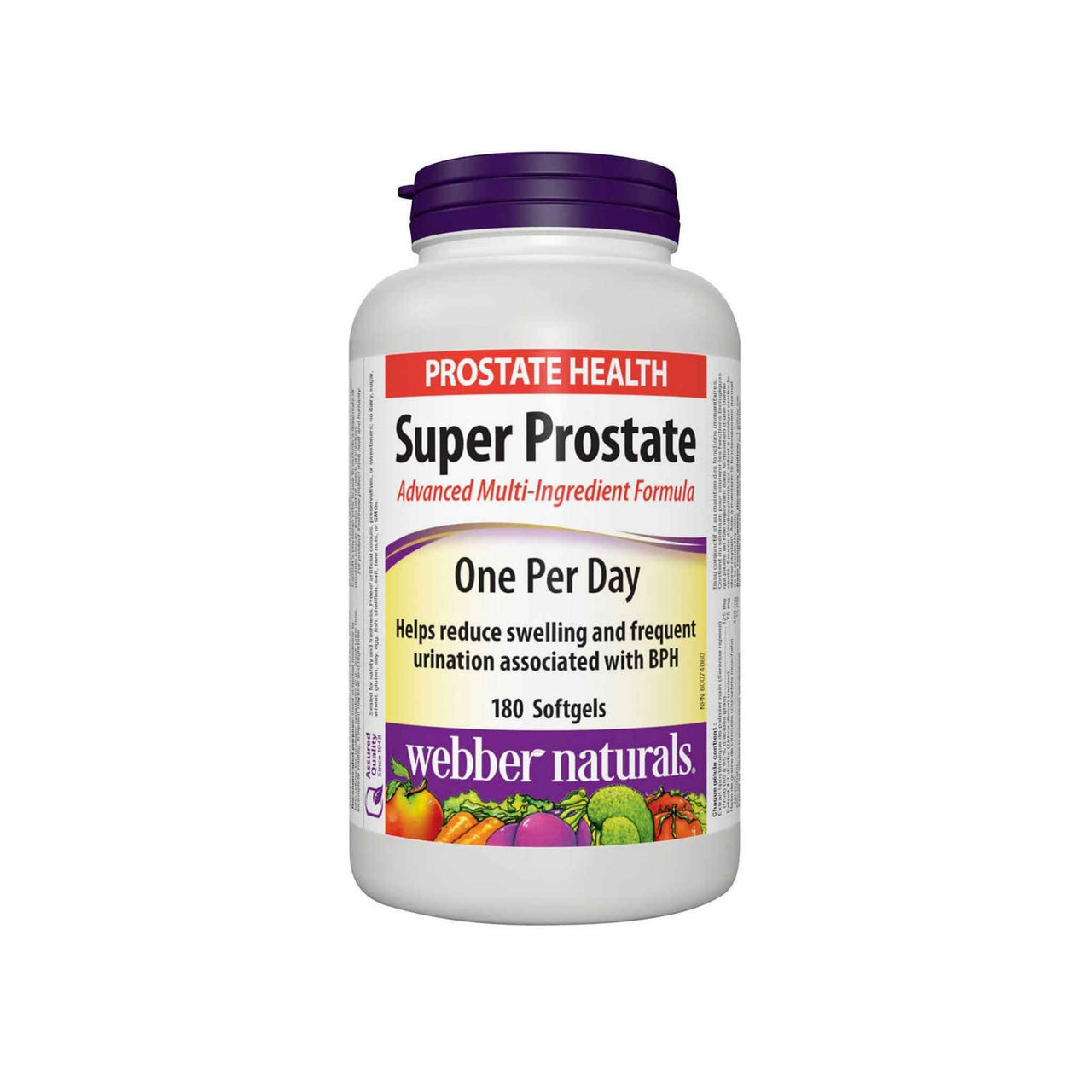 Image of Webber Naturals Super Prostate Advanced Multi-Ingredient Formula, 180 softgels