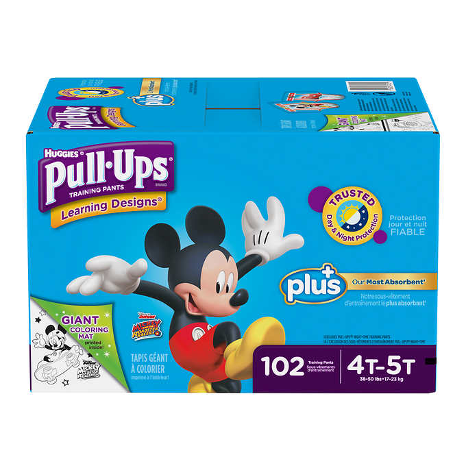 Huggies Pull-Ups Plus Training Pants For Boys, 4T-5T (102 Count) 
