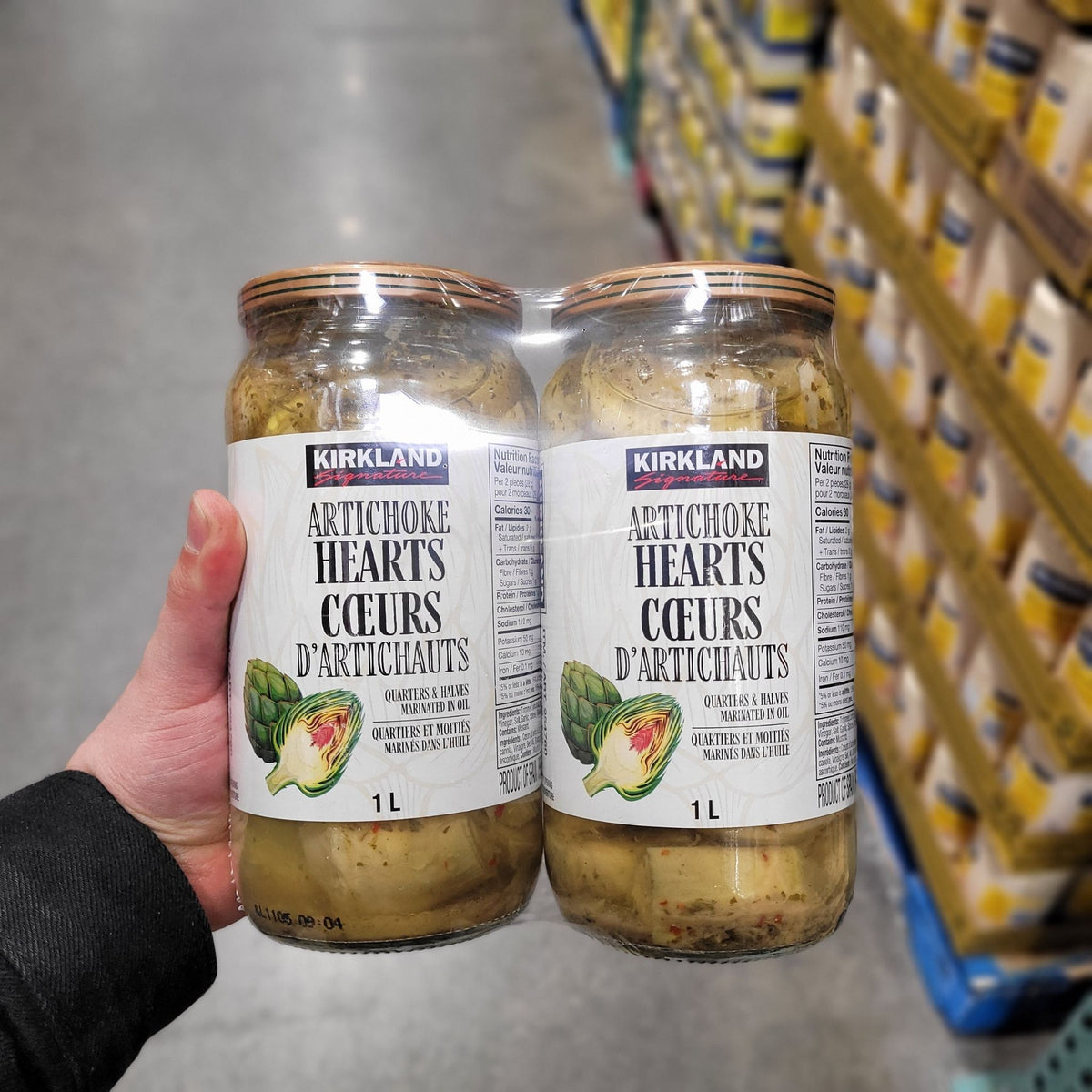 Image of Kirkland Signature Artichoke Hearts in Oil 2-Pack - 2 x 1 Kilos