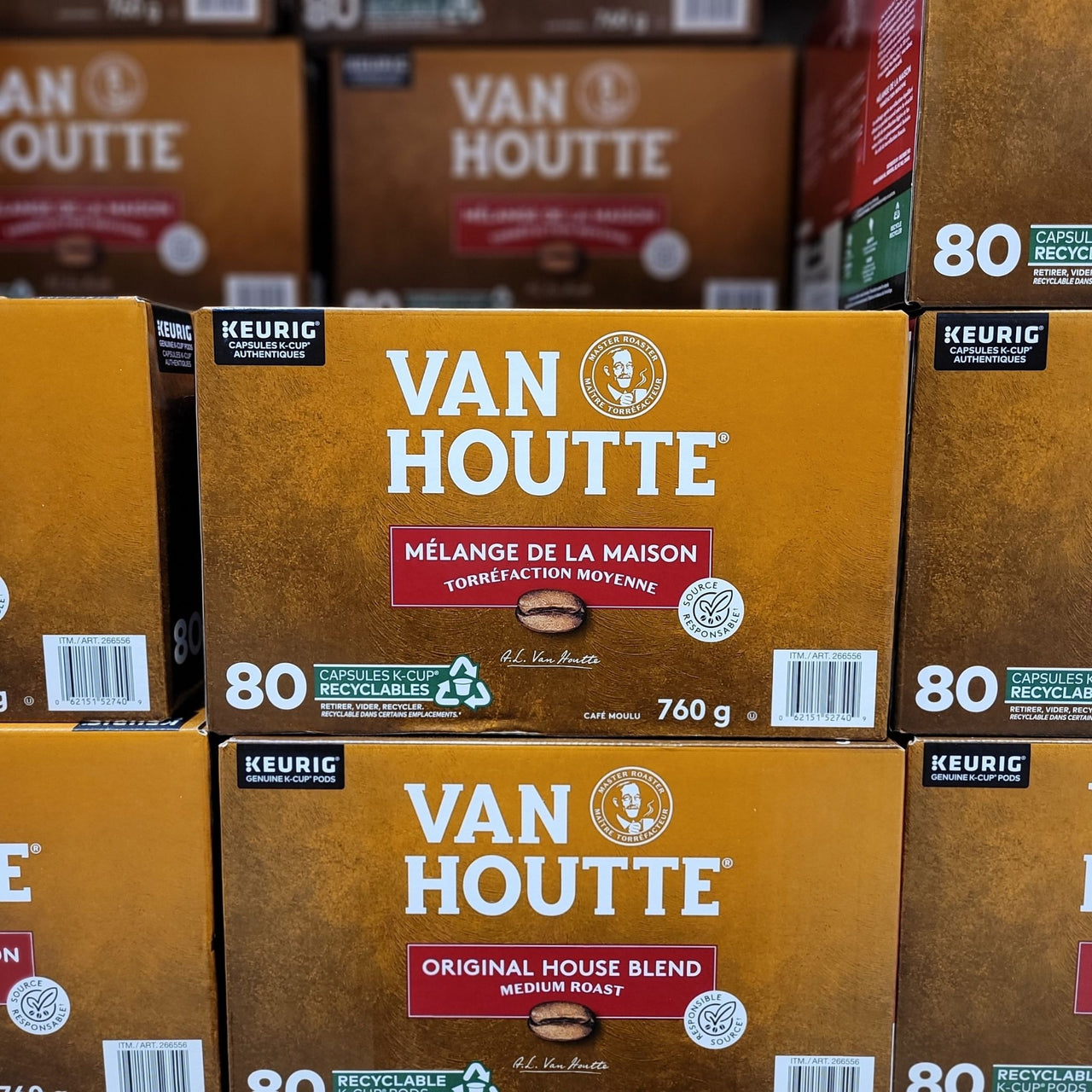 Image of Van Houtte House Blend Medium Roast K-Cup Pods 80-Pack