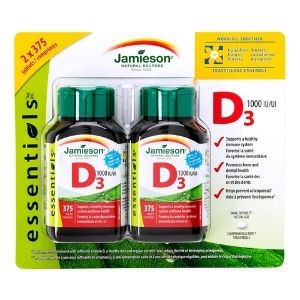 Image of Jamieson Vitamin D3 1000IU 2x375ct