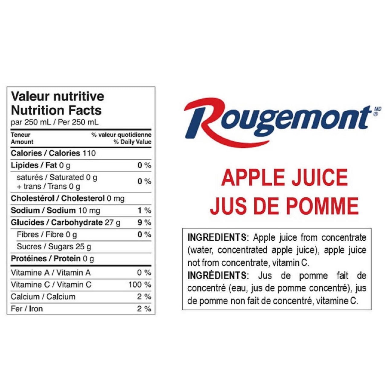 Image of Rougemont Apple Juice 6x2L