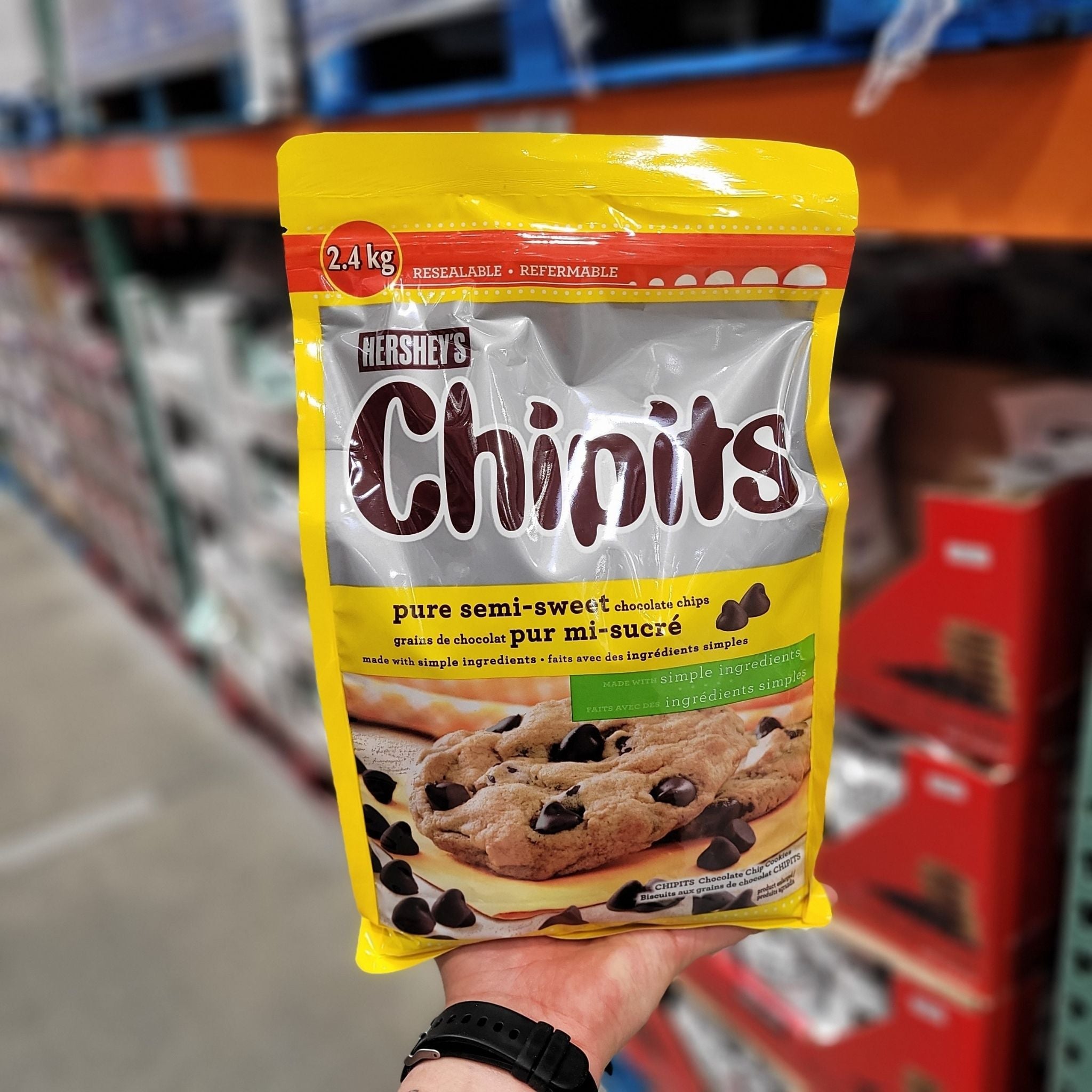 Chippits Hershey's Chipits Pure Semi-Sweet Chocolate Chips - 1 x 2.4 Kilos ...