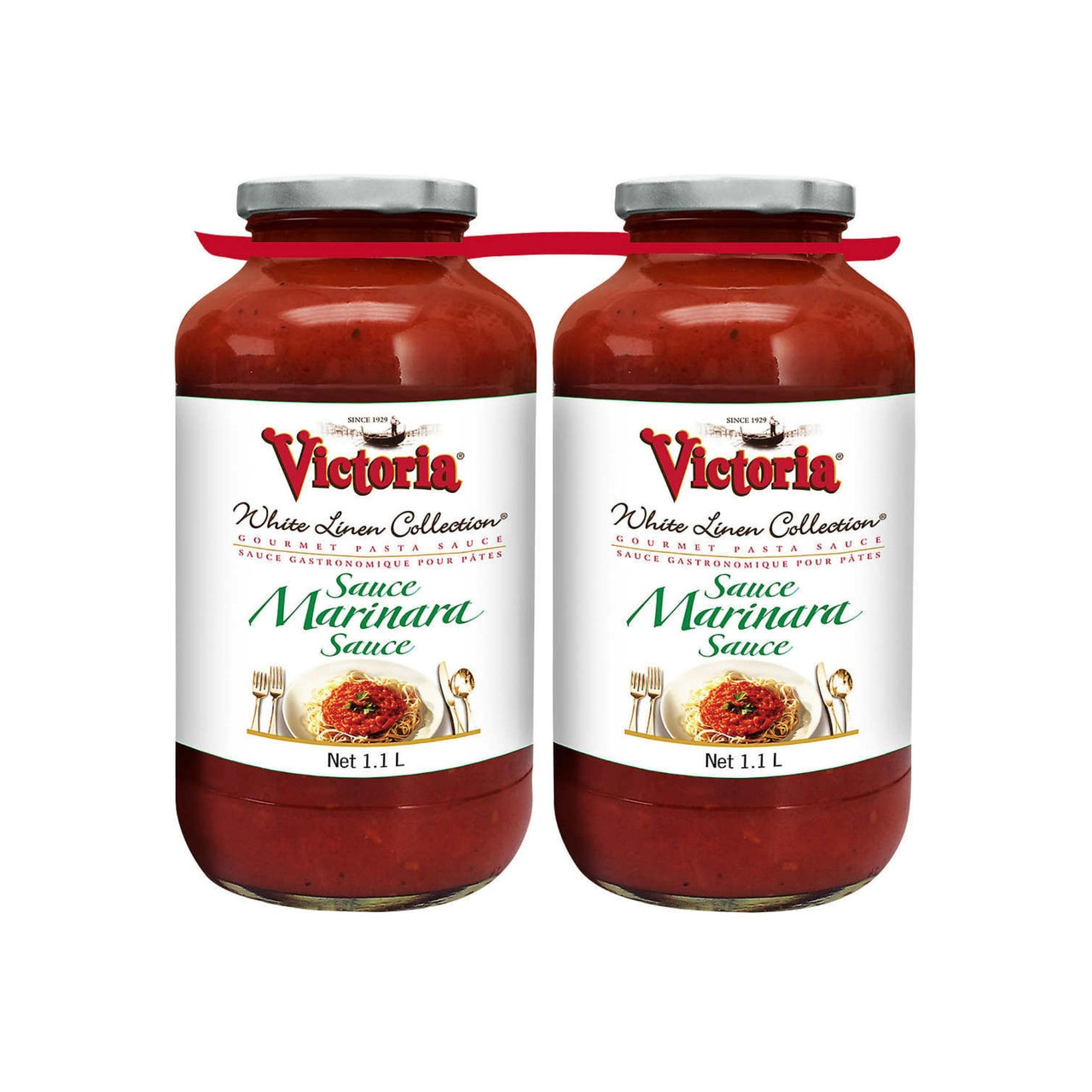 Image of Victoria White Linen Collection Marinara Sauce, 1.1L, 2-Pack