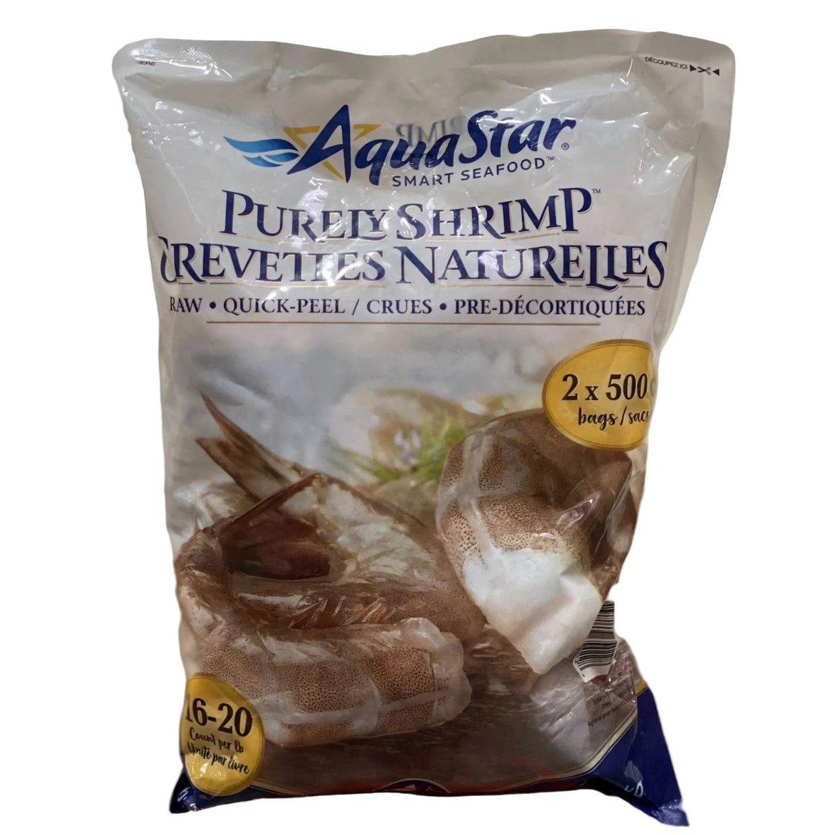 Image of Aqua Star Frozen Raw Quick Peel Shrimp 16-20 - 2 x 500 Grams