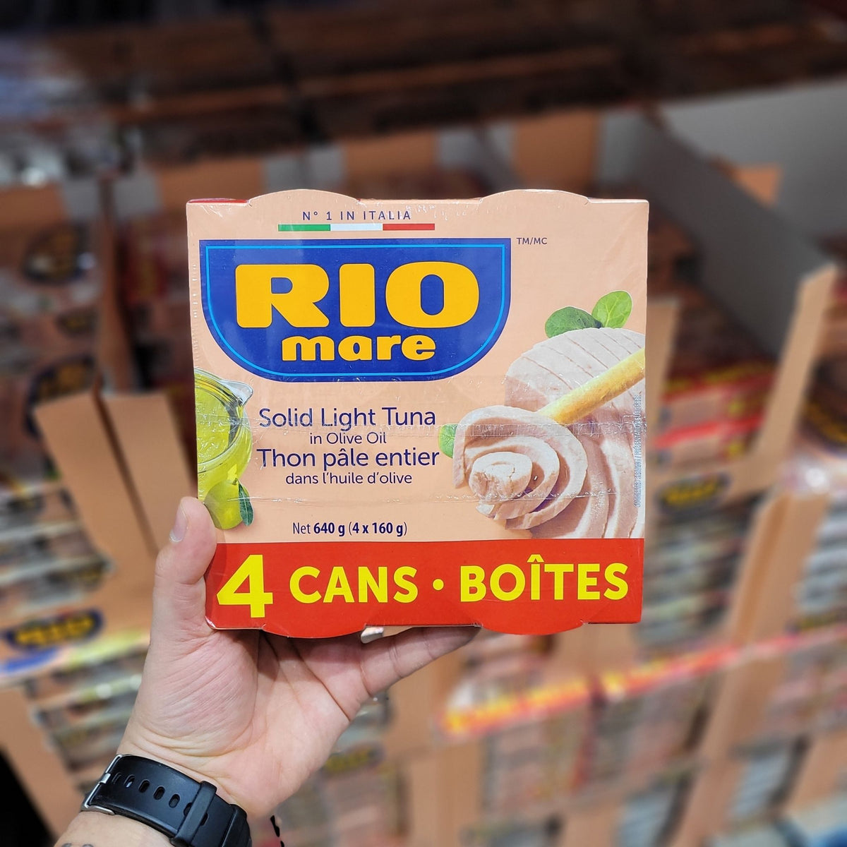 Image of Rio Mare Canned Tuna in Olive Oil 4-Pack - 4 x 160 Grams
