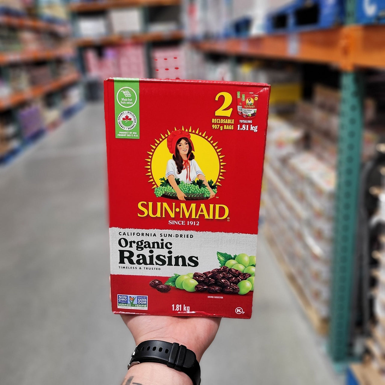 Image of Sun-maid Organic Raisins 2x907g