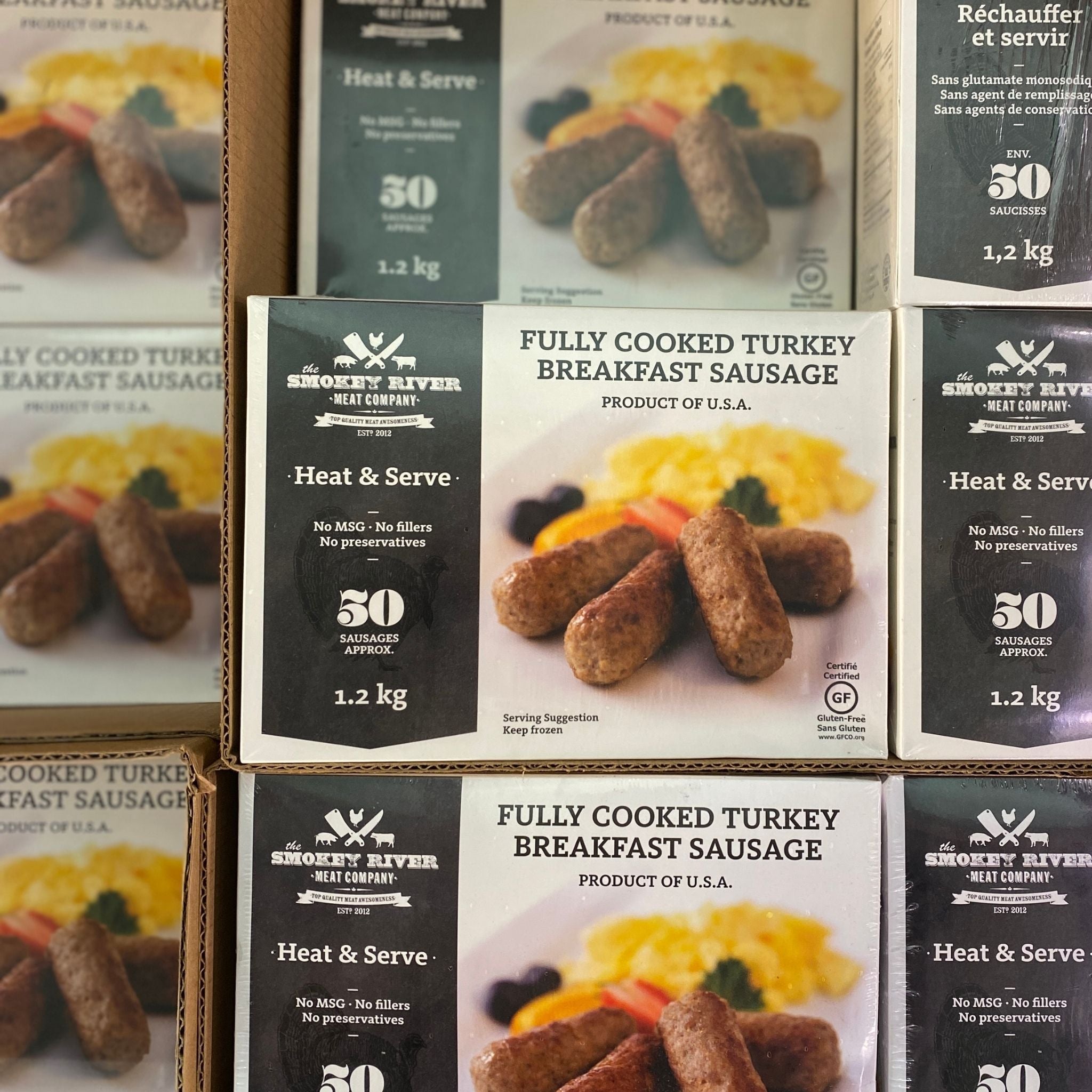 Smokey River Fully Cooked Turkey Breakfast Sausage 1 x 1.2 Kilos